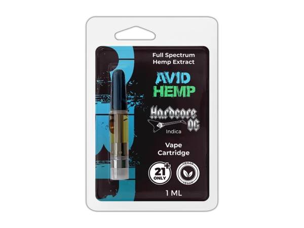 Avid Hemp Full Spectrum Vape Cartridge Hardcore OG 1 gram