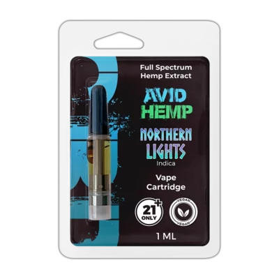 Avid Hemp Full Spectrum Vape Cartridge Northern Lights 1 gram